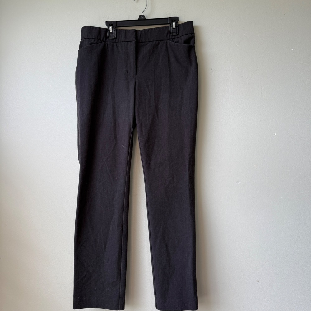 Lark &‎ Ro Mens Charcoal Gray Straight Leg Stretch Dress Pants Trousers 6S